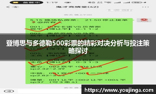登博思与多德勒500彩票的精彩对决分析与投注策略探讨